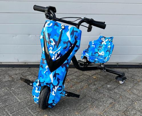 Elektrische Drift Trike Kart blauw 250W 36V Bluetooth NIEUW, Kinderen en Baby's, Speelgoed | Buiten | Accuvoertuigen, Nieuw, Ophalen of Verzenden