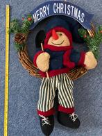 Kerst deurhanger(55 cm ) en kersthert met wit bont, Ophalen, Zo goed als nieuw