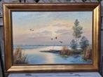 Olieverf Schilderij Hollands landschap, N.Martens, 107x78 cm, Ophalen