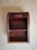 rolluik kistje hout met koper 17 x 10 cm, Antiek en Kunst, Ophalen of Verzenden