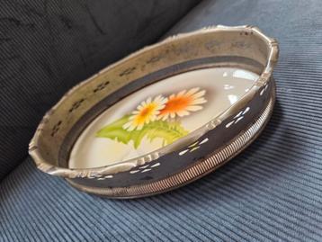 Dienblad porselein Bloem Geel Art Deco beschikbaar voor biedingen