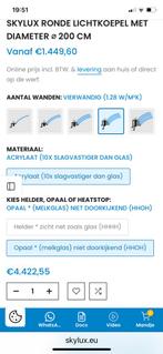 Nieuwe ronde lichtkoepel plexiglas 200cm - Foutief besteld, Doe-het-zelf en Verbouw, Glas en Ramen, Ophalen, Nieuw, Dakraam, 160 cm of meer
