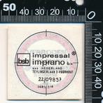 Sticker: BSB - Impressal Imprano - Voorhout, Verzamelen, Ophalen of Verzenden