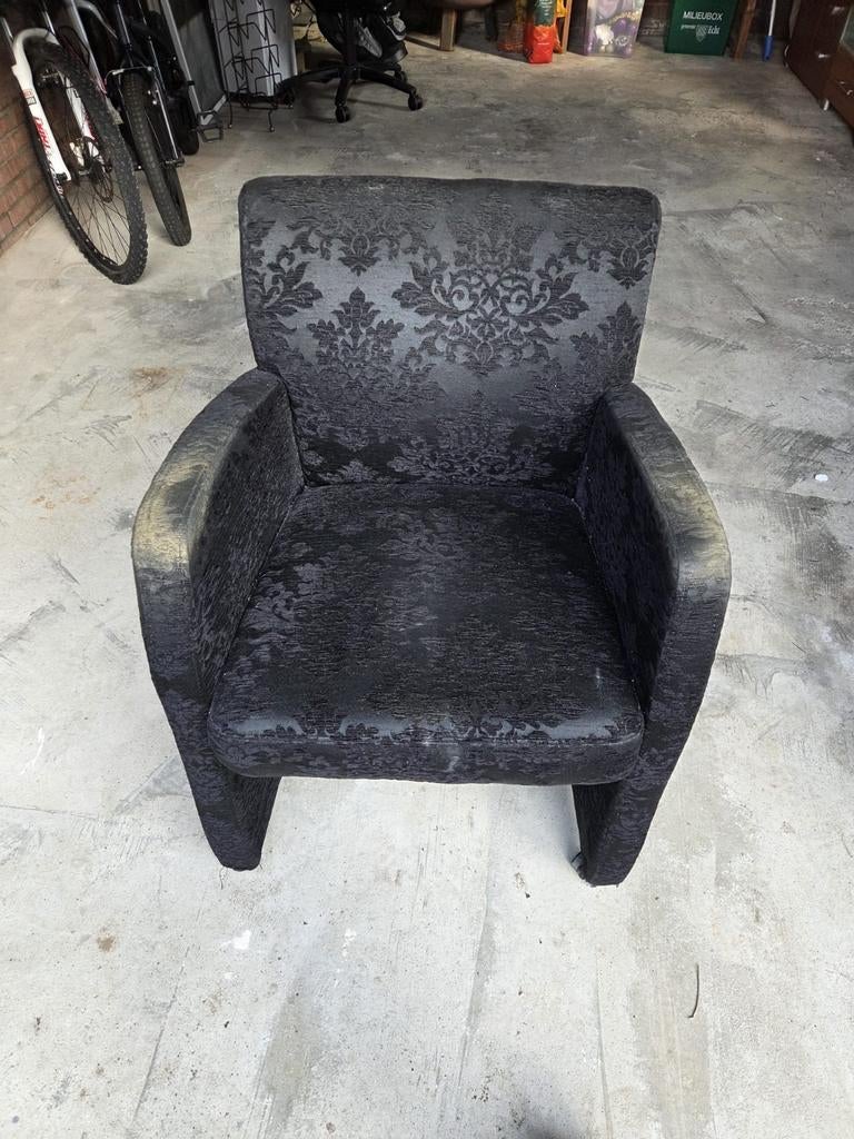 Gratis af te halen,zwarte fauteuil., Ophalen, Zwart, Eén