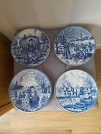 4 Jaargetijden Delfs blauw handwerk, Ophalen of Verzenden