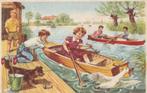 MEISJE BOOT HOND JAREN 50 MOOIE OUDE KAART KH449, Verzenden, 1940 tot 1960, Gelopen, Kinderen