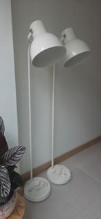 Ikea Hektar Staande Lamp - Wit 2 stuks, Ophalen, Zo goed als nieuw, Metaal, Modern
