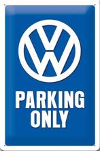 Volkswagen VW parking only relief reclamebord van metaal, Verzamelen, Nieuw, Ophalen of Verzenden