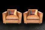 Set Linteloo/Machalke design fauteuils, Huis en Inrichting, Fauteuils, Ophalen of Verzenden, 75 tot 100 cm, Leer, 75 tot 100 cm