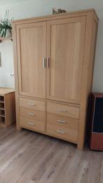 Massief licht eiken kast en dressoir, Huis en Inrichting, Ophalen, Gebruikt, 25 tot 50 cm, Eikenhout