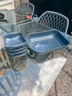 Vuurvasre schaal met 4 schaaltjes, Huis en Inrichting, Keuken | Potten en Pannen, Ophalen, Zo goed als nieuw