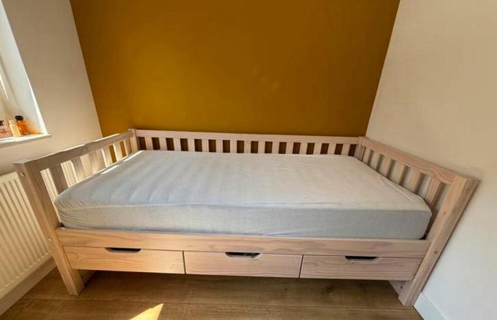 Kajuit bed Fritz ZGAN, Kinderen en Baby's, Kinderkamer | Bedden, Zo goed als nieuw, 180 cm of meer, 85 tot 100 cm, Lattenbodem