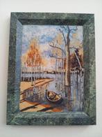 * Vintage crushed gemstone marmer schilderijtje 4 *, Verzenden