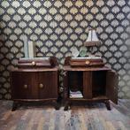 Leuke art deco nachtkastjes met marmerenblad, Huis en Inrichting, Kasten | Ladekasten, Ophalen