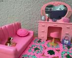 Vintage Barbie Kaptafel met Accessoires, Kinderen en Baby's, Ophalen of Verzenden, Zo goed als nieuw, Barbie