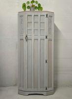 Antieke grijze eendeurskast vintage kloosterkast garderobe, Antiek en Kunst, Ophalen of Verzenden