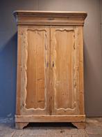 Geloogd grenen biedermeier meidenkast kledingkast linnenkast, Antiek en Kunst, Ophalen of Verzenden