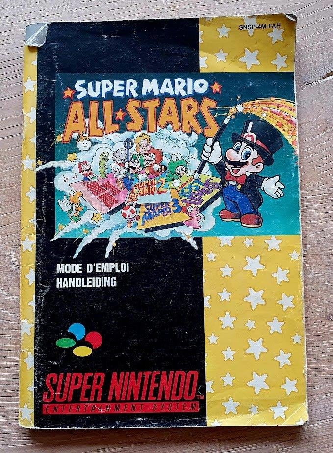 Super Mario All Stars handleiding, Avontuur en Actie, 1 speler, Ophalen of Verzenden, Zo goed als nieuw