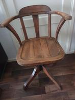 Antieke houten captain chair, bureaustoel, Ophalen