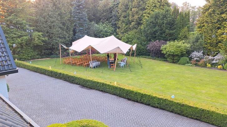 Te huur stretchtent 6 x10, Tuin en Terras, Partytenten, Nieuw, Overige typen, 8 meter of meer, 6 meter of meer, Ophalen