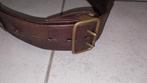 Vintage leren riem, Ophalen of Verzenden, Gedragen, Bruin, Riem of Ceintuur