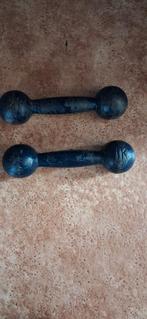 Antieke Dumbbells - Set van 2, Sport en Fitness, Ophalen of Verzenden, Gebruikt, Rug, Dumbbell