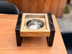 Industriële voerbak voor hond/kat – hout & metaal, Dieren en Toebehoren, Hondenvoerbakken en Drinkbakken, Ophalen of Verzenden