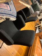 4 donker grijze stoffen eet kamer stoelen, Ophalen, Gebruikt, X, X