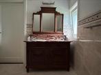 Brocante badkamermeubel met rood marmeren blad, Ophalen, Gebruikt, 100 tot 150 cm, 150 tot 200 cm