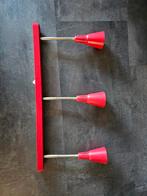 Vintage Rode IKEA Kvart Spotrail - Jaren 80/90, Huis en Inrichting, Lampen | Wandlampen, Ophalen of Verzenden, Gebruikt, Metaal