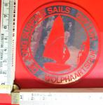 Vintage spiegel sticker de Jong surfing sails Wolhaartsdijk, Ophalen of Verzenden, Zo goed als nieuw, Overige typen