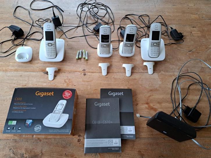 Siemens Gigaset - wit - C610 - C590 - N300A IP, Telecommunicatie, Vaste telefoons | Handsets en Draadloos, Gebruikt, 4 handsets of meer