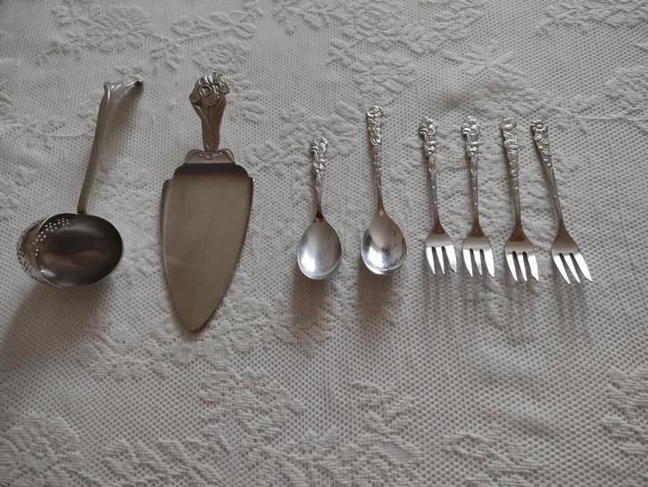 gero zilmeta bloemenserie diverse delen, Antiek en Kunst, Antiek | Bestek, Ophalen of Verzenden