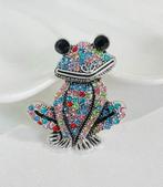 Nieuwe Kikker Broche met Strass Steentjes, Sieraden, Tassen en Uiterlijk, Broches, Overige materialen, 4 tot 7 cm, Overige kleuren