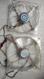 PC Ventilator Set - Transparant - 12x12cm en 14x14 cm, Ophalen of Verzenden, Gebruikt, Luchtkoeling