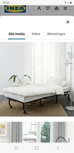 IKEA Opklapbed Stoel - Zonder Hoes, Eenpersoons, Zwart, 80 cm, Metaal