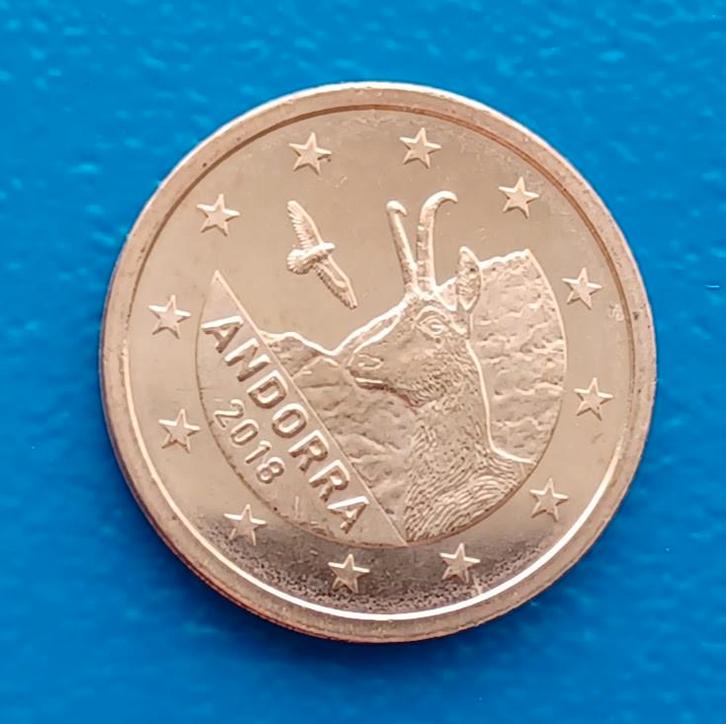 Andorra 2 Eurocent - 2018 UNC, Postzegels en Munten, Munten | Europa | Euromunten, Losse munt, 1 cent, Overige landen, Verzenden
