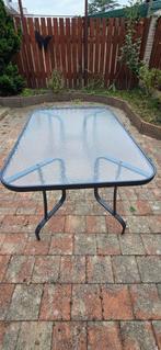 Tuintafel en stoelen, Tuin en Terras, Tuinstoelen, Ophalen, Zo goed als nieuw, Metaal, Stapelbaar