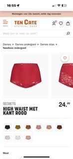 Ten Cate High Waist Brazilian met kant, Kleding | Dames, Ondergoed en Lingerie, Ophalen of Verzenden, Rood