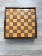 Antiek dambord met damsetjes, Hobby en Vrije tijd, Gezelschapsspellen | Bordspellen, Ophalen, Zo goed als nieuw