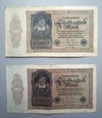 2x Duitsland 5000 Mark bankbiljet 1922 Hans Urmiller, Postzegels en Munten, Bankbiljetten | Europa | Niet-Eurobiljetten, Verzenden