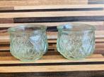 Waxine houders glas mintgroen, Ophalen of Verzenden, Zo goed als nieuw, Overige materialen, Minder dan 25 cm