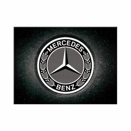 Mercedes Benz zwart logo reclame magneet koelkastmagneet, Verzamelen, Automerken, Motoren en Formule 1, Nieuw, Auto's, Ophalen of Verzenden