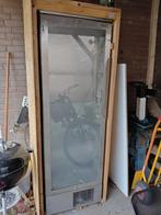 Horeca Koelkast RVS met Glazendeur en Houten Ombouw, Ophalen, Gebruikt, Koelen en Vriezen