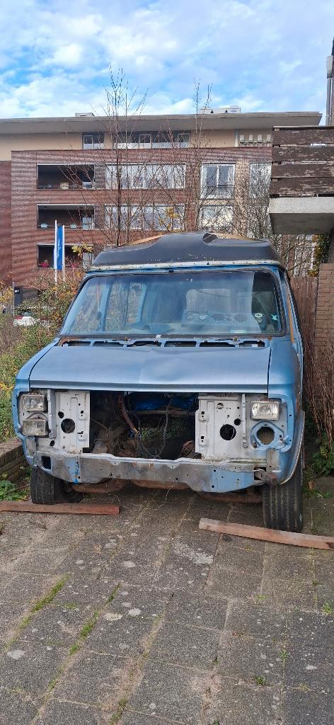 Chevy van g20 koets plus onderdelen, Auto diversen, Schadeauto's, Chevrolet, Benzine, Overige carrosserieën, Blauw, Ophalen