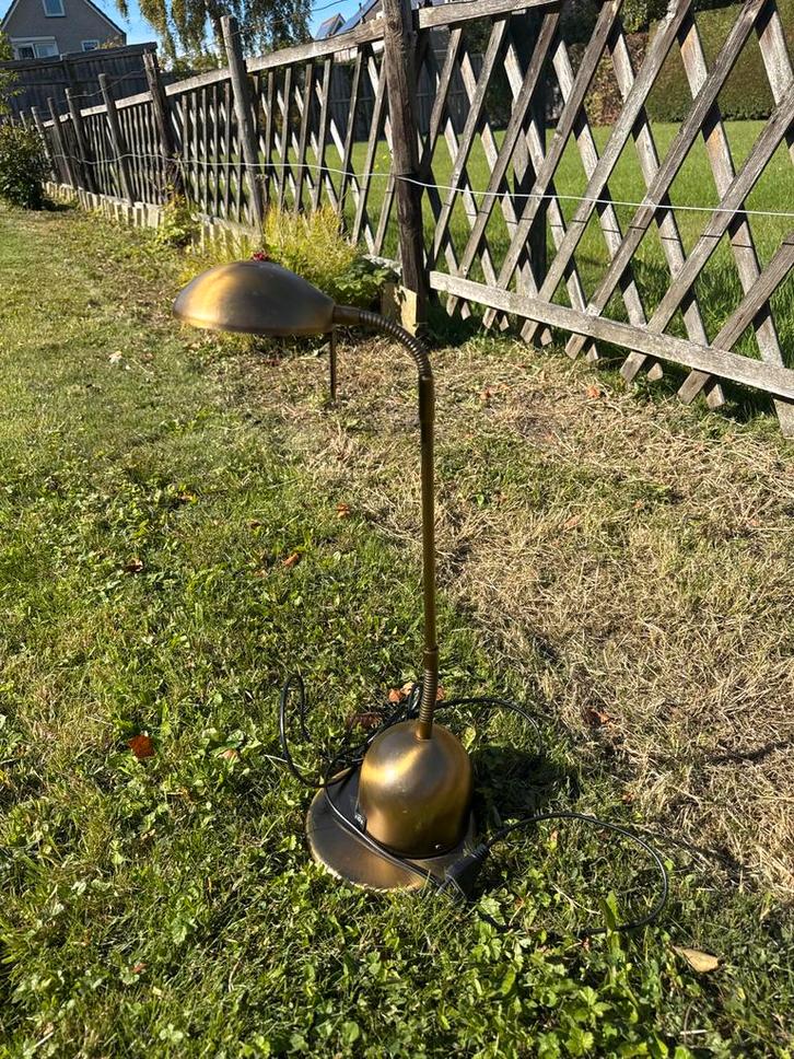 Messing Bureau Lamp - Halogeen, Huis en Inrichting, Lampen | Tafellampen, Gebruikt, Metaal, Ophalen of Verzenden