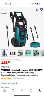 VONROC hogedrukreiniger 2200W, 170 bar, inclusief 8m slang, Ophalen of Verzenden, Zo goed als nieuw, Elektrisch
