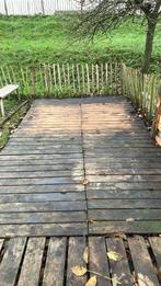Houten vlonder, Tuin en Terras, Terrasdelen en Vlonders, Ophalen, Gebruikt, Hout