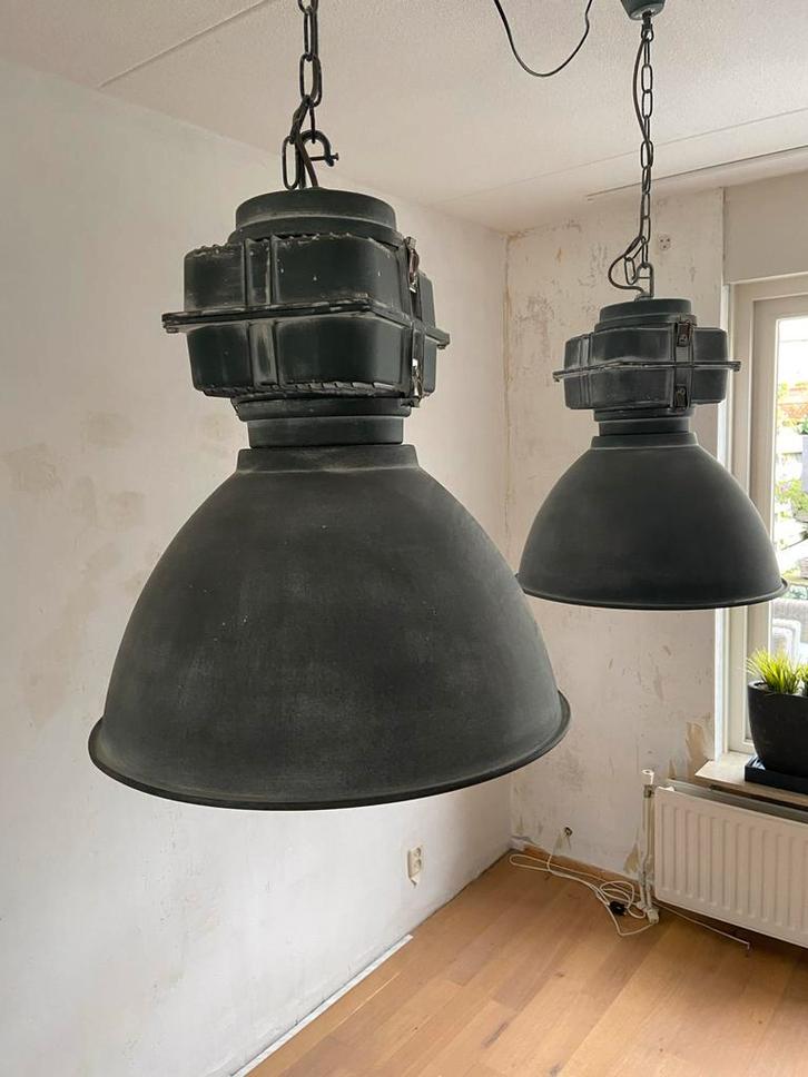 Industriële Hanglampen - Set van Twee, Antiek en Kunst, Antiek | Lampen, Ophalen