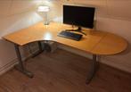 GRATIS Ikea Galant Bureau - Hoekmodel met echt houtfineer, Ophalen, In hoogte verstelbaar, Gebruikt, Bureau